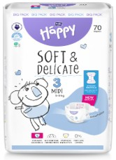 DETSKÉ PLIENKY Happy Soft and Delicate Midi Big Pack - 70 ks